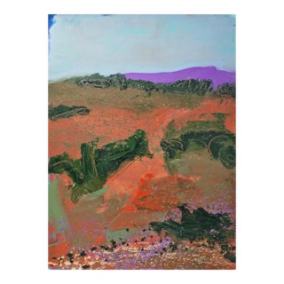 1980s Abstract Acrylic Landscape Painting by Harry Hilson For Sale