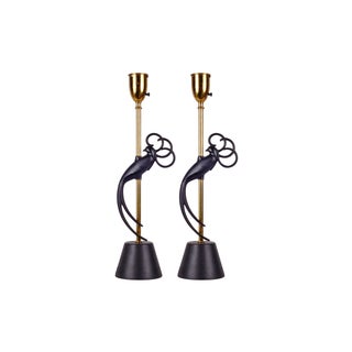 Tropical Bird Lamps - A Pair For Sale