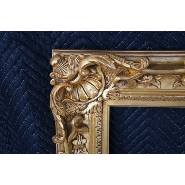 Mid 20th Century Baroque Rococo Gold Gilt Picture Oil Painting Mirror Frame Fits 24 X 30 For Sale - Image 5 of 11