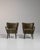 Green 1940s Mid-Century Modern Green Wood Pair of Club Chairs For Sale - Image 8 of 13