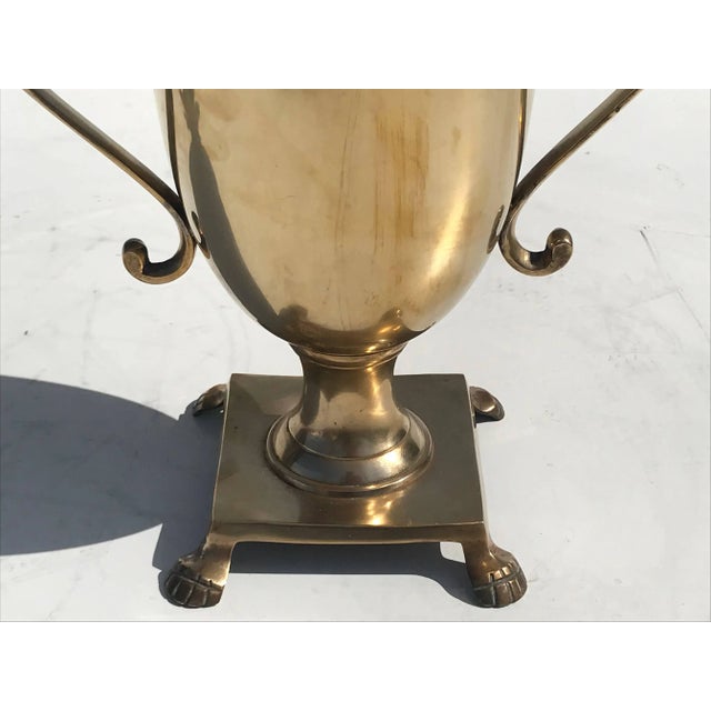 Hollywood Regency Brass Pineapple Urn Beverage Cooler For Sale - Image 3 of 8