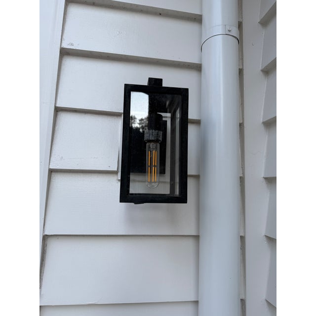 American Chapman and Myers Framed Short Sconce in Aged Iron Finish For Sale - Image 3 of 3