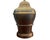 Vintage Mid Century Modern Brass Beehive Urn Table Lamps Shades For Sale - Image 4 of 8