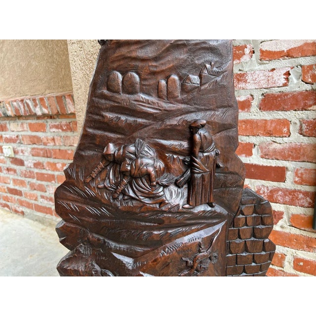 Antique French Carved Wood Wall Sculpture the Gleaners by Jean Francois Millet For Sale In Dallas - Image 6 of 13