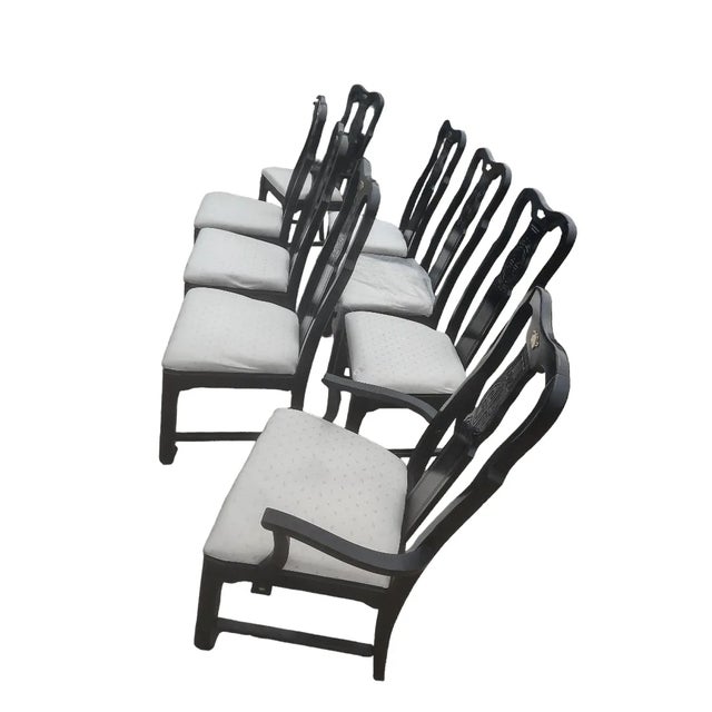 Mid 20th Century Singer Furniture Asian Inspired Set of 8 'Chin Hua ...