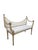 Hollywood Regency Neoclassical Curved Back Upholstered Bench An elegant Hollywood Regency bench showcasing graceful...