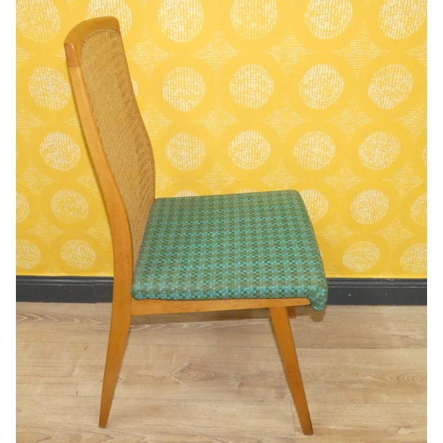 Mid-Century Modern Chairs with Wooden Backrest and Viennese Wickerwork, 1960s, Set of 2 For Sale - Image 3 of 13