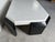 Striking 1980’s postmodern coffee table crafted in tessellated stone, featuring a bold geometric design with a white stone...