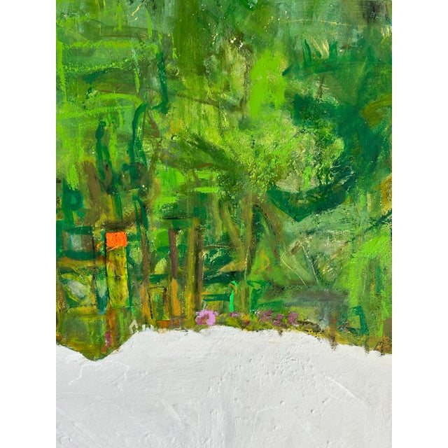 2020s Vibrant Green Abstract Painting For Sale - Image 5 of 12