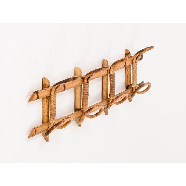 Large Coat Rack in Rattan with Bamboo and Wicker by Franco Albini, Italy, 1960s For Sale - Image 10 of 13