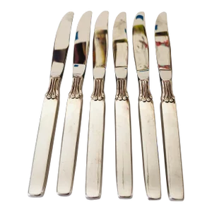 1950's Midcentury Community Silver Plate "Twilight" Pattern Knives S/6