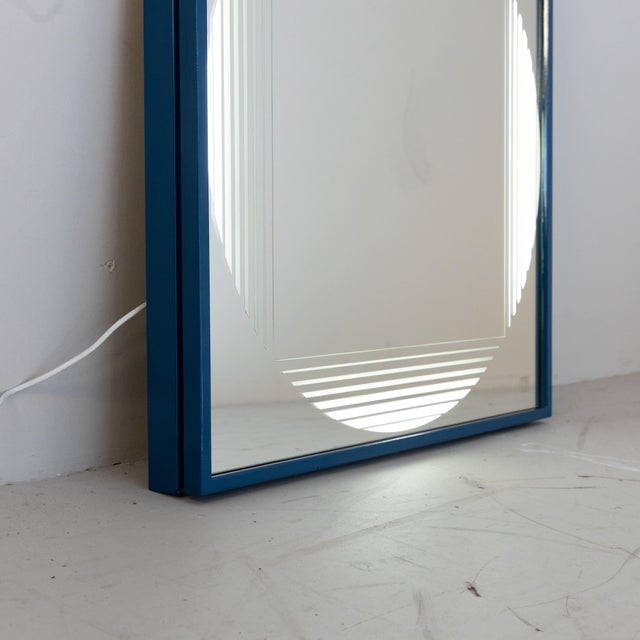 Black Brama Mirror by Gianni Celada for Fontana Arte, 1970s For Sale - Image 4 of 15