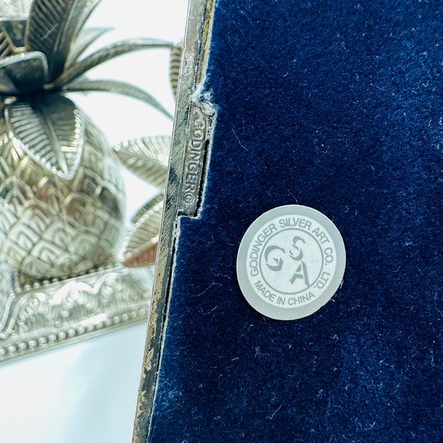 1980s Pair of Silver Plated Metal Pineapple Candle Holders by Godinger For Sale - Image 17 of 18