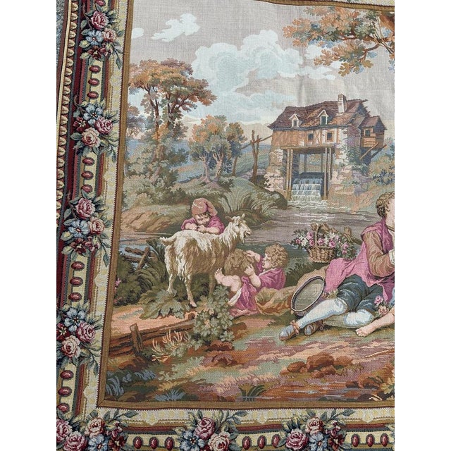 Vintage Aubusson Style Jaquar Tapestry, 1970s For Sale - Image 6 of 18