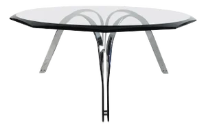 Impressive Vintage Roger Sprunger Glass Top Cocktail Table