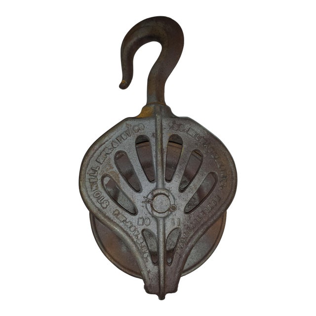 Antique 1800s Industrial Cast Iron Pulley Chairish