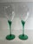 1970’s Vintage Green Stemmed Glasses, 2 Wine and 2 Martini Glasses - Set of 4 For Sale - Image 4 of 8