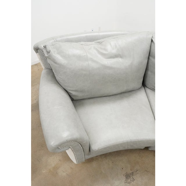 Custom Italian Curved Conversation Sofa For Sale - Image 15 of 16