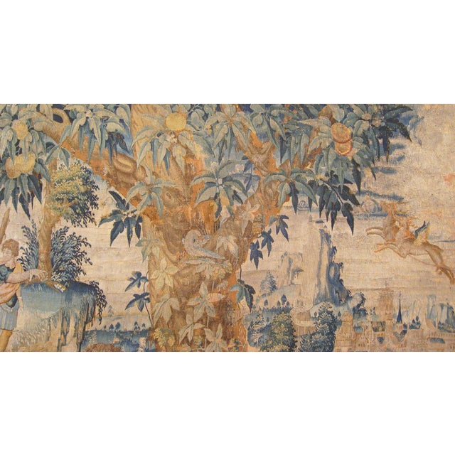Antique 18th Century Flemish Mythological Tapestry, with the Greek Deity Apollo For Sale In New York - Image 6 of 9