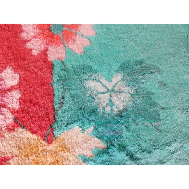 Antique Art Deco Chinese Oriental Rug-8'8" X 11'4" For Sale - Image 9 of 11