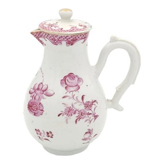 Famille Rose Chinese Pink Porcelain Creamer, Circa 1780 For Sale