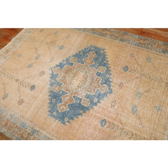 Camel Vintage Persian Afshar Rug, 5'4'' X 7'1'' For Sale - Image 8 of 9