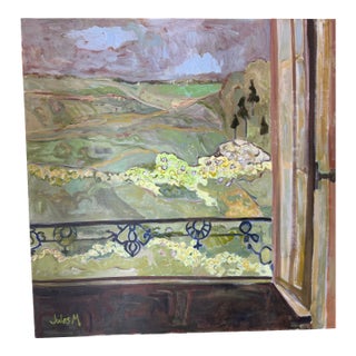 Terrace View, Original Painting by Julie Magardino For Sale