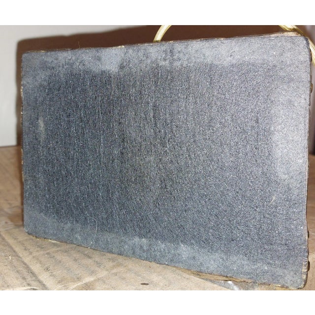 1980s 1980s Metal Table Lamps, Leather Stacked Steamer Travel Trunks with Harps and Finial - a Pair For Sale - Image 5 of 7