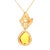This pendant necklace showcases the radiant warmth of citrine, arranged in a thoughtful composition of varied cuts and...