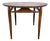 Restored Mid Century Modern Round Walnut Side Table by Heritage Henredon For Sale