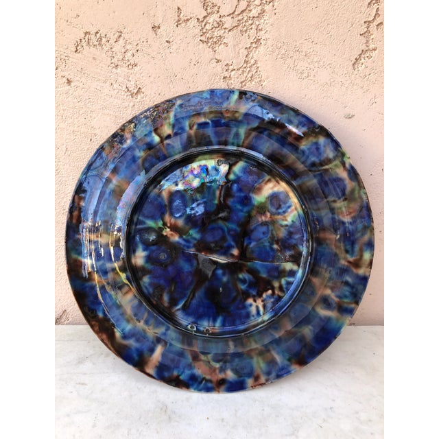 Brown 19th Century Majolica Palissy Fishs Wall Platter by Victor Barbizet For Sale - Image 8 of 10