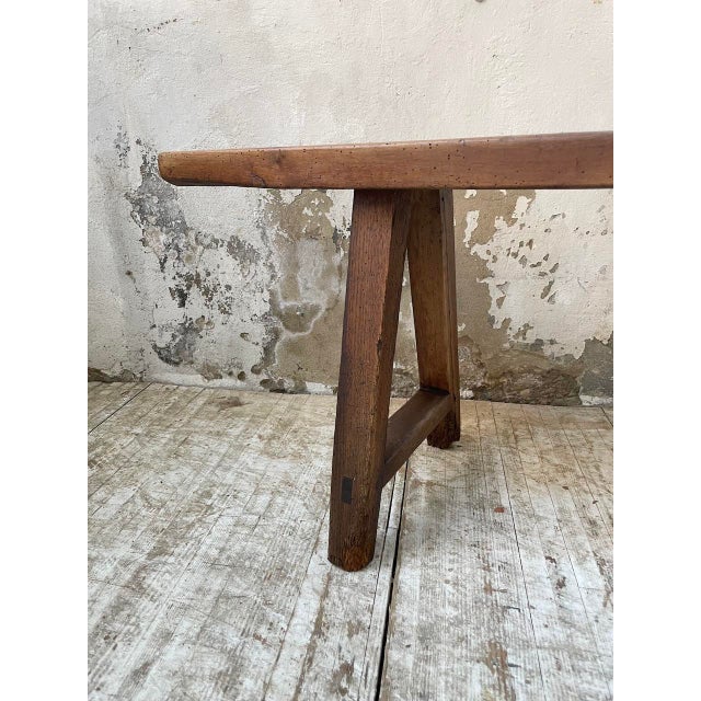 Vintage Walnut Bench, 1950s For Sale - Image 12 of 18