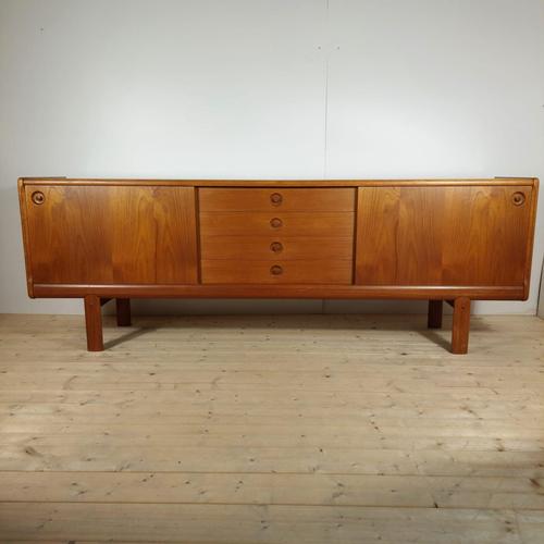 Wood Mid-Century Modern Teak Sideboard by H.W. Klein for Bramin, 1960s For Sale - Image 7 of 10