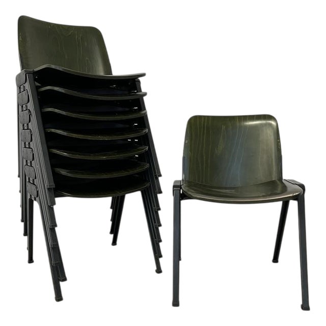 K Series Chairs by Lucci and Orlandini for Velca, 1960s, Set of 8 For Sale