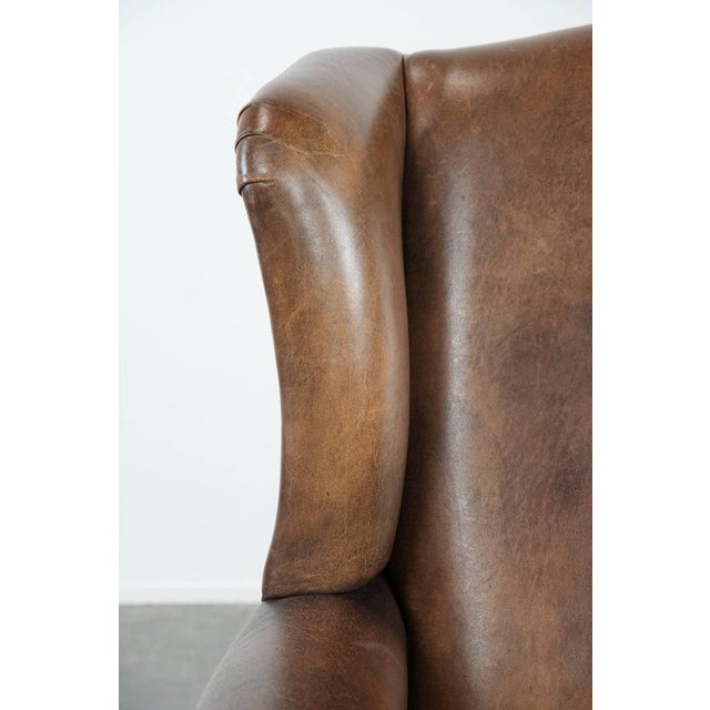 Vintage Club Chair in Sheepskin Leather For Sale - Image 10 of 18