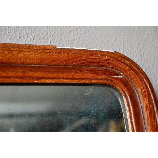 Wood Antique Louis Philippe Mirror, 1890s For Sale - Image 7 of 10