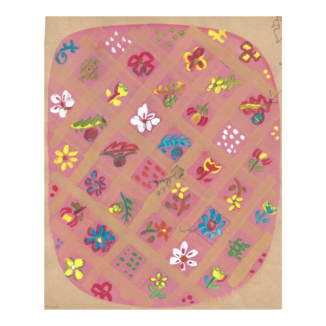 1930s Helen Malta Floral Mid Century Painting For Sale