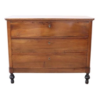 Antique 19th Century Walnut Chest of Drawers For Sale