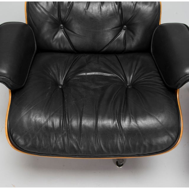 Charles and Ray Eames Lounge Chair 670 671 Ottoman Herman Miller For Sale - Image 6 of 9