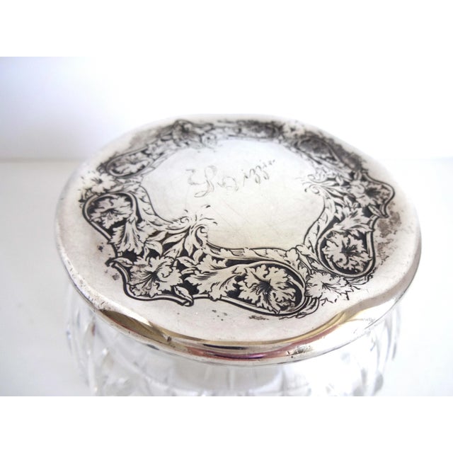 Antique Art Nouveau Sterling Silver Dresser Set - 7 Pieces For Sale - Image 9 of 13