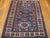 1890s Blue Navy Geoemtric Tribal Antique Caucasian Shirvan Rug 3'6" X 4'8" Handknotted Wool Carpet For Sale - Image 4 of 6