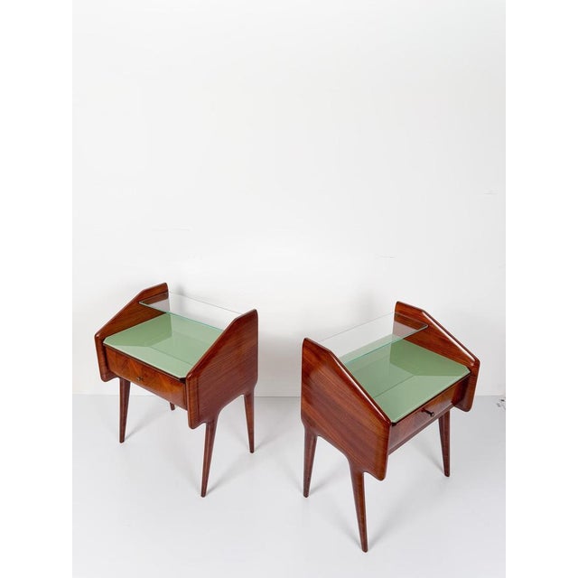 Mid-Century Modern Mid-Century Modern Italian Nightstands in the style of Dassi, 1950s, Set of 2 For Sale - Image 3 of 18