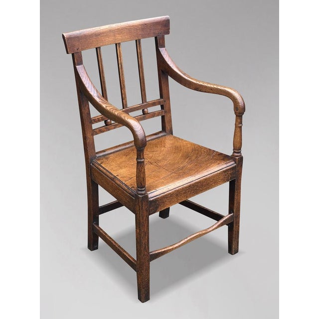 Antique George III Country House Chair in Elm, 1790 For Sale - Image 12 of 12