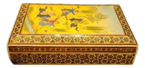 Handcrafted Vintage Marquetry Persian Wood Inlay Mosaic Box