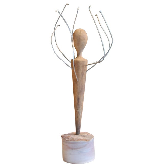 Abstract McKay Otto Modern Abstract Mixed Media Steel and Wood Organic Sculpture, 1996 For Sale - Image 3 of 10