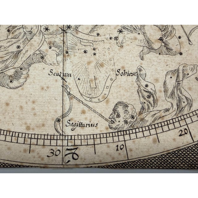 Original Celestial Charts by Johannes Zahn, Nuremberg, 1690s, Set of 2 For Sale - Image 3 of 15