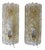 Glass and Brass Wall Lights by Carl Fagerlund for Orrefors, 1960s, Set of 2 For Sale
