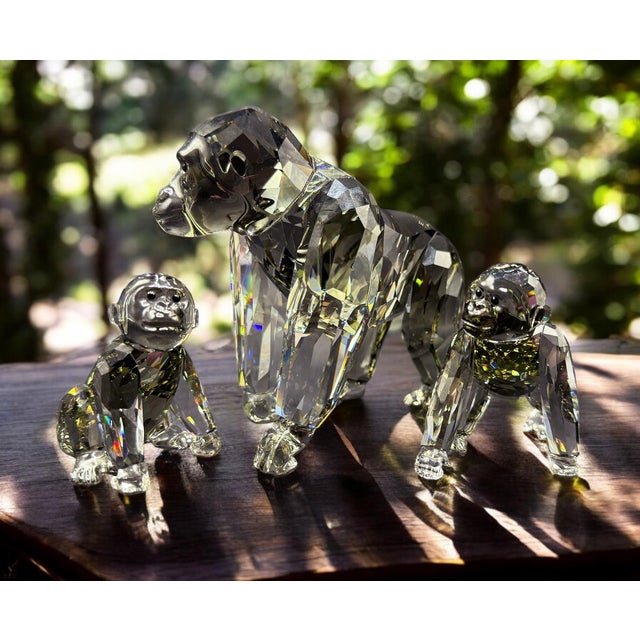 SCS Annual Edition 2009 Gorillas Family from Swarovski, Set of 3 For Sale - Image 11 of 18