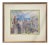 Late 20th Century Abstract Watercolor Cityscape Painting For Sale