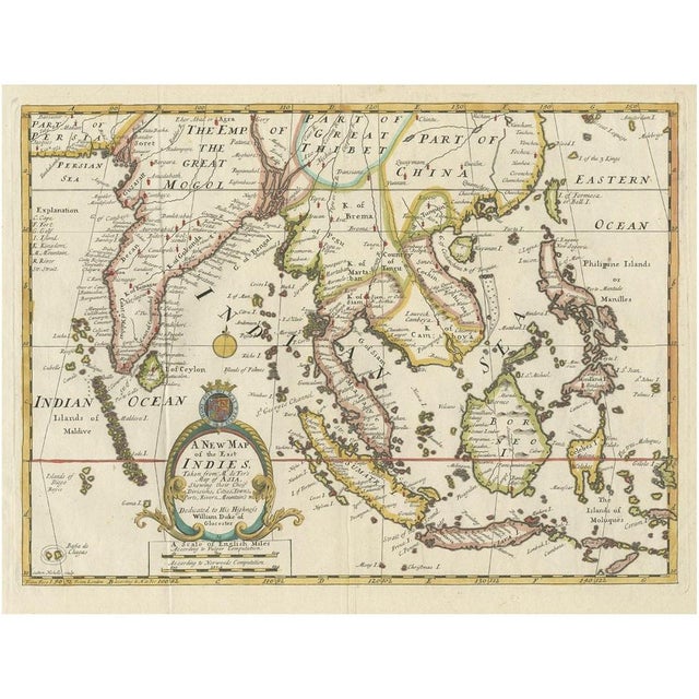Early 18th Century Map of Southeast Asia from Persia to Timor Island, 1712 For Sale - Image 5 of 5